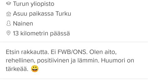 Tinder profiiliteksti kuntoon ja osumat nousuun. Katso parhaat。